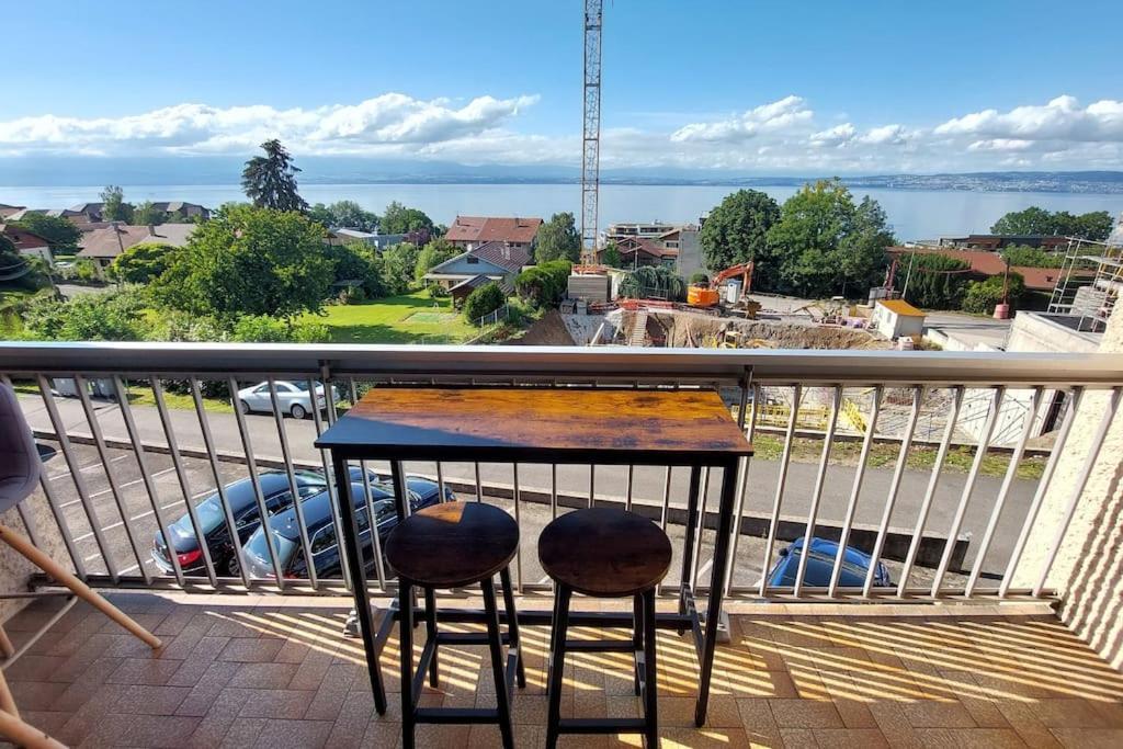 Appart Cosy Avec Vue Sur Le Lac Leman إفيان ليه با المظهر الخارجي الصورة